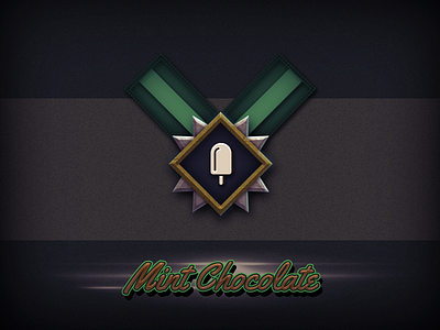 Mint Chocolate Badge badge chocolate cream ice icon medal metal mint