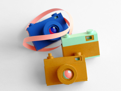 DICHTER 3. editorial illustration camera magazine paper papercraft