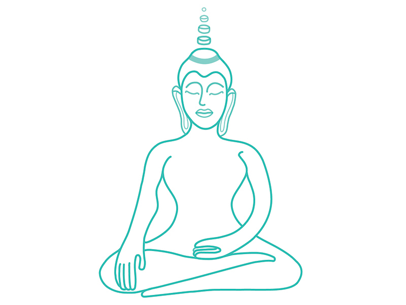 Meditate Illustration & GIF animation gif graphic design illustration illustrator meditation minimal yoga zen