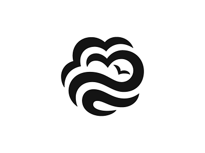 Wip 2 bird hills logo mark nature sea sun sunset symbol valley wave