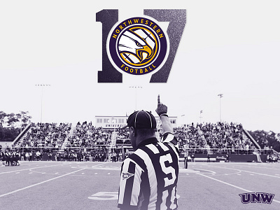 UNW Football 2017 circle college eagle football minnesota purple referee roundel sports stadium university