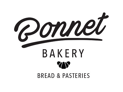 Bakery Logo bakery brand branding bread cafe croissant logo script signage type typography vintage