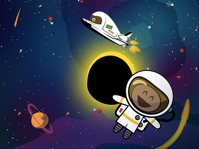 Space Kid illustration vector