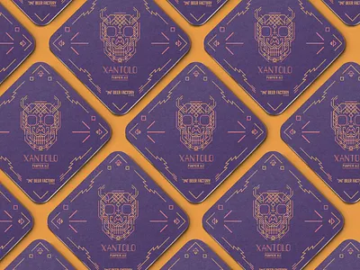 Xantolo Coasters beer brewery cervecería cerveza coaster coasters day of the dead dia de muertos mexican mexico skull xantolo