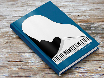 Novecento book cover design illustration illustrator mockup negative space photoshop piano redesign