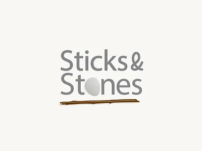 Sticks Stones logo design natural stick sticks and stones sticks logo stone