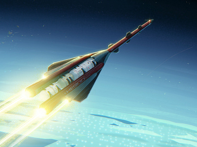 Rocketship Sample atmosphere concept art digital painting future orbit photoshop rocket rocketship space spaceship tech