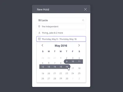 Multi-Day Holds calendar holds calendar multi day