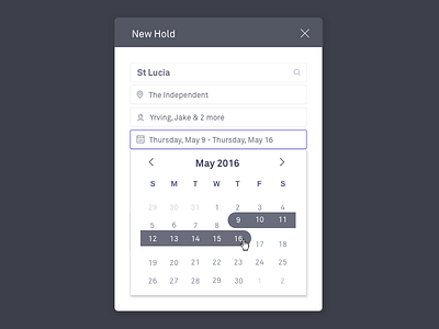 Multi-Day Holds calendar holds calendar multi day