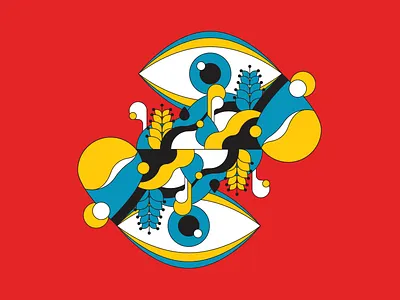 What We See eye illustration psychedelic see water