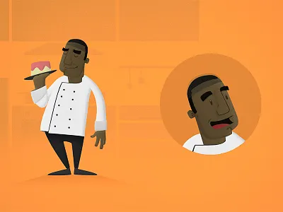 Chef cartoon character chef illustration