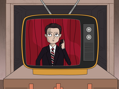 Agent Cooper agent agent cooper animation dale cooper david lynch fbi illustration man scifi toonboom harmony tv twin peaks