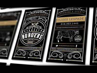 Cosa Nostra Burgers argentina argentinian cuisine branding burgers catering grill logo