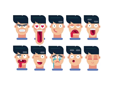 Learn how to draw 10 FACIAL EXPRESSIONS draw drawing emoji emotions expressions face facial man tutorial