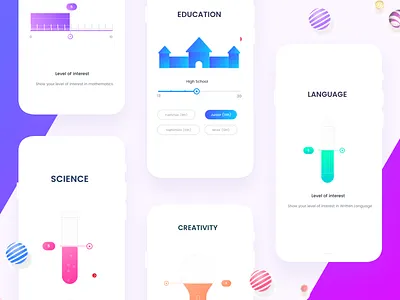 Beautiful Education app gif illustration interaction intro ios johnyvino login mobile principle register signin signup