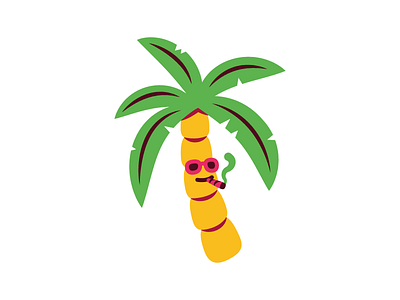 High Palm beach fun high icon palm summer thierry fousse tree tropical weed yellow