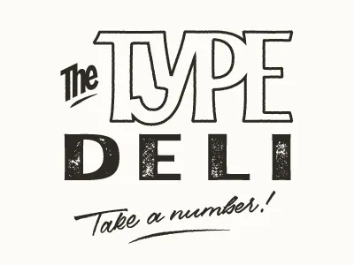 Type Deli custom lettering logo type typography