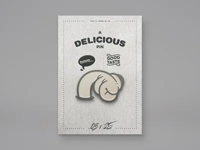 Delicious Enamel Pin card comic delicious enamel good taste pin