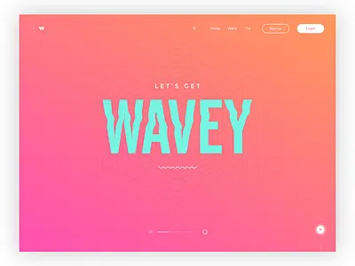 Let's get waves - Daily ui no.17 daily ui digital design interface design landing page minimal ui user interface ux visual design web web design