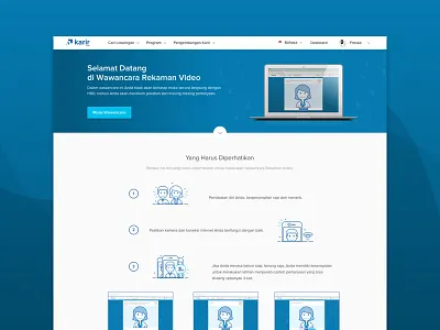 Online Recorded Video Interview karir.com landing page online recorded interview video