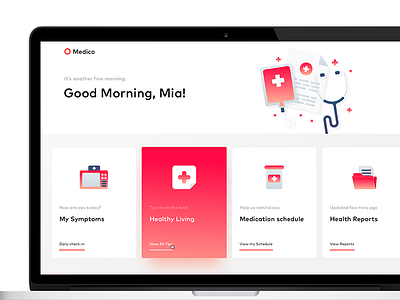 Medico Landing Page health healthcare monintor