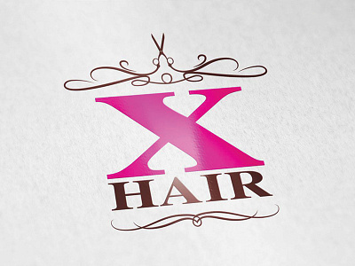 X Hair design hair logo