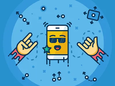 How to Design Gesture-Driven UI article blog fireart fireart studio flat illustration news ui ux web web design