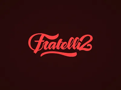 Fratelli logotype hand lettering handlettering lettering logo logo design logotype logotype design script lettering
