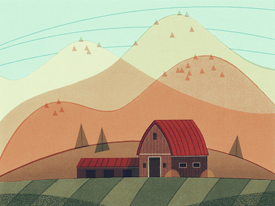 Another Barn barn design graphic illustration print texture