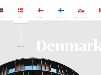 Daily UI #007 Settings denmark flag hover selector settings simple ui