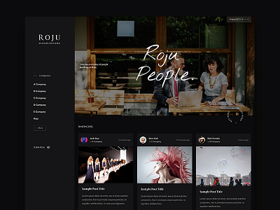 Roju People WIP ui web design