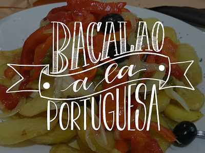 Bacalao a la portuguesa art brush brushpen calligraphy chalkboard challenge letter lettering