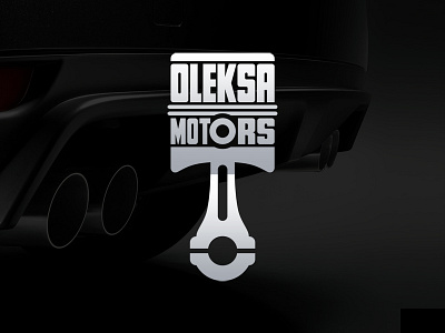 Logo Oleksa Motors auto car logo logotype moto motor piston service