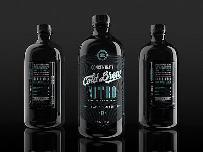 NITRO - Cold Brew package design black bottle coffee coldbrew design hunap hunapstudio k.apor kapor label package