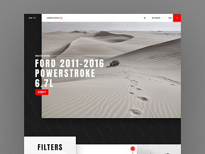 Project X atv auto car design ecommerce filter storefront ui ux web website