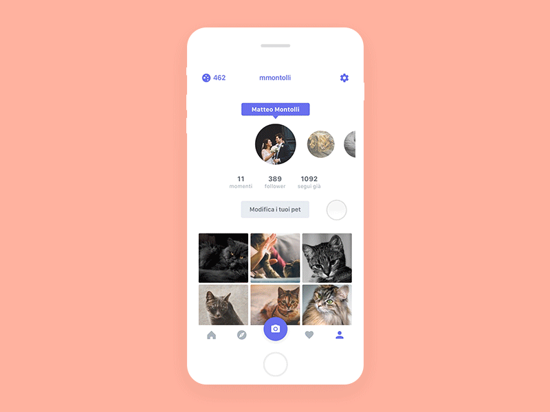 Tobepet Profile android app gif ios mobile pet photo principle profile social wall