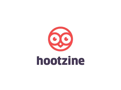 Hootzine | Logo blog branding hootzine illustration logo minimal owl