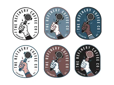 Refinery Study badge color color theory illustration lettering lockup logo palette patch pin