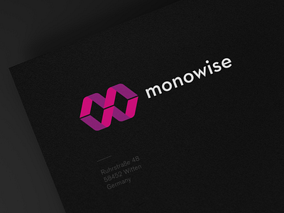 Monowise Logo brand branding business card clean design logo logo design modern type typography