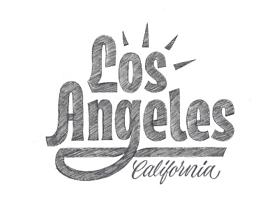 Los Angeles Sketch design illustration la lettering losangeles type typography