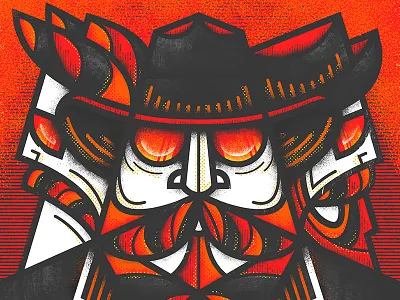 Three Musicians band beard ilustrations lines music sunglasses texture