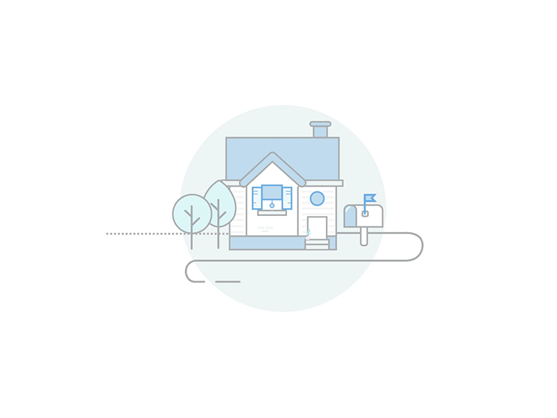 You've got mail animation gif house icons motion graphics