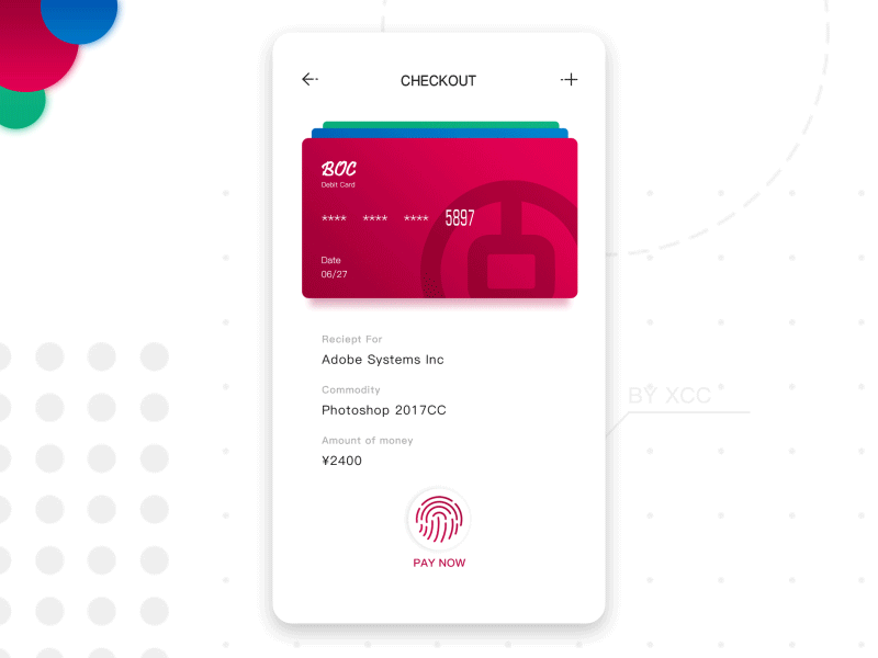 Credit Card Checkout animation gif ui