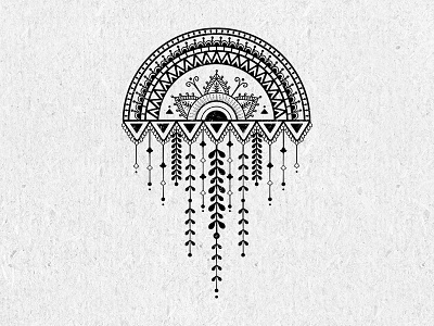 Jelly fish "motif" art folkart ink motif pattern sea tatto