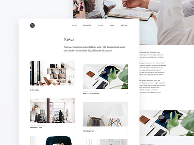 MoGraph Sketch Template -- News agency blog clients company minimal news portfolio studio template ui ux