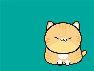Cat 1 cat design flat simple