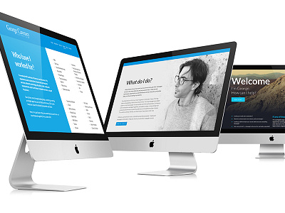 George Caveney Copywriter Web Design black and white blue bw clean copy cyan mono responsive typography web white wordpress