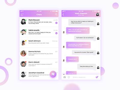 Messaging App UI Design #DailyUI011 apps apps design dailyui iphone iphone apps login sign in sign up ui ux