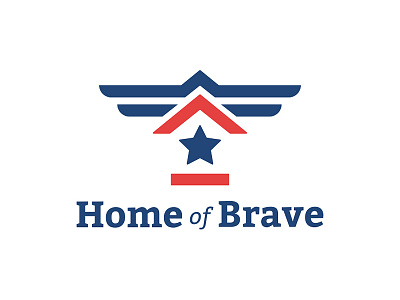 Logo for Home of Brave army brave eagle house logo