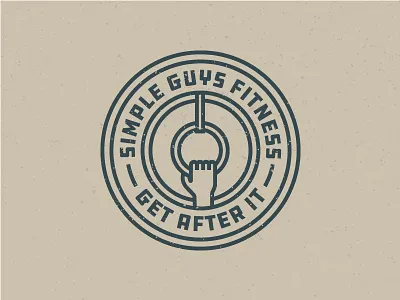 Simple Guys Fitness badge circle fitness grunge health motivation patch ring rustic shape strength texture